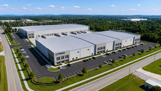 design 3d warehouse, warehouse industrial building, commercial, factory render
