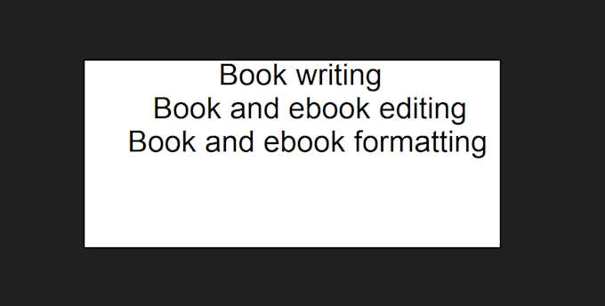do book editng and formatting for you