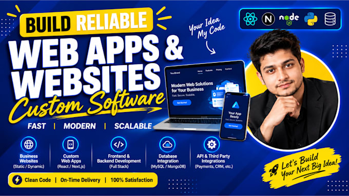 build a custom saas mvp, web app or startup prototype