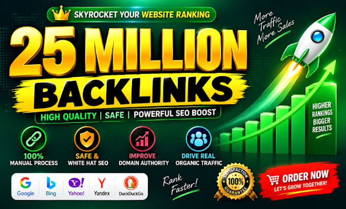 do manual seo backlinks, link building for your website or landing page