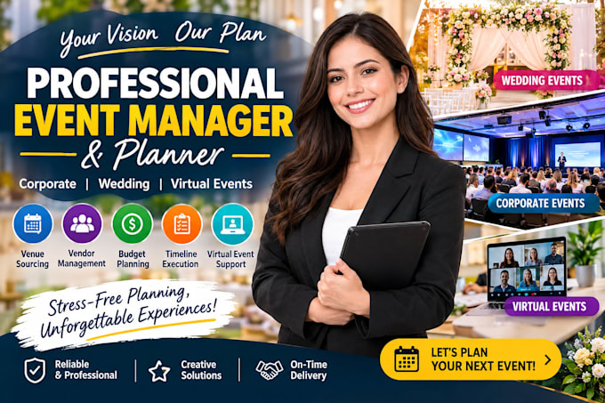 be your professional event manager and planner