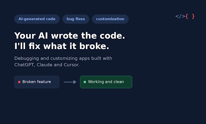 fix bugs and customize your ai generated code