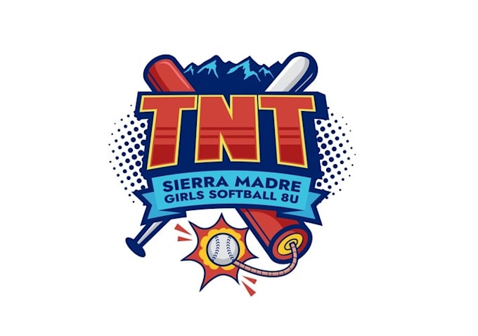 design girls softball team logo