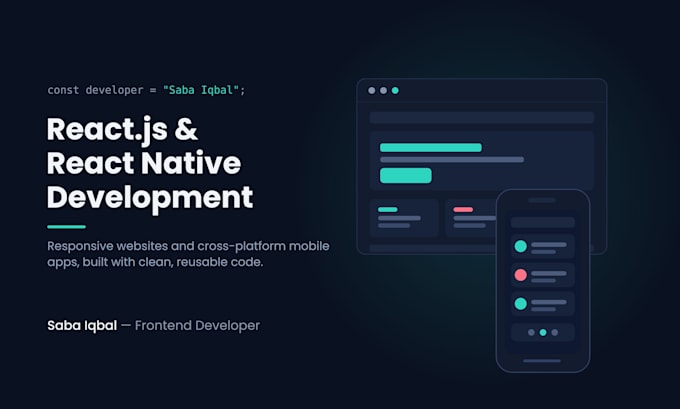 build web and mobile apps using react js and react native