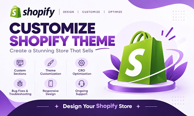 customize shopify theme, create custom sections, design shopify store