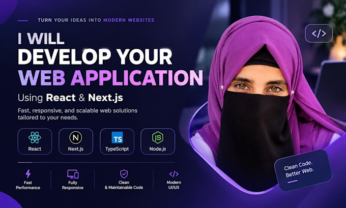 develop a full stack web application using react or next js