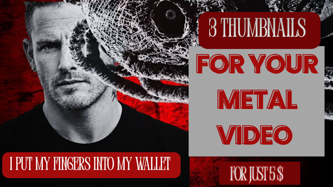 create an epic metal youtube thumbnail for your  video