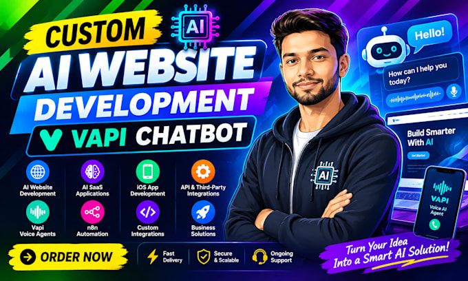 build ai business website ai saas app integrate software ios vapi n8n automation