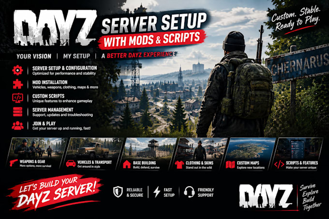 set up a dayz server with mods and scripts