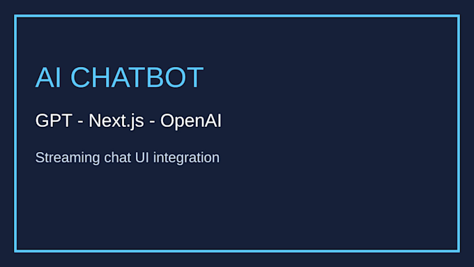 add a gpt chatbot widget to your nextjs site