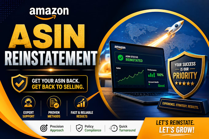 provide amazon legal counsel, asin reinstatement, and non infringement letters