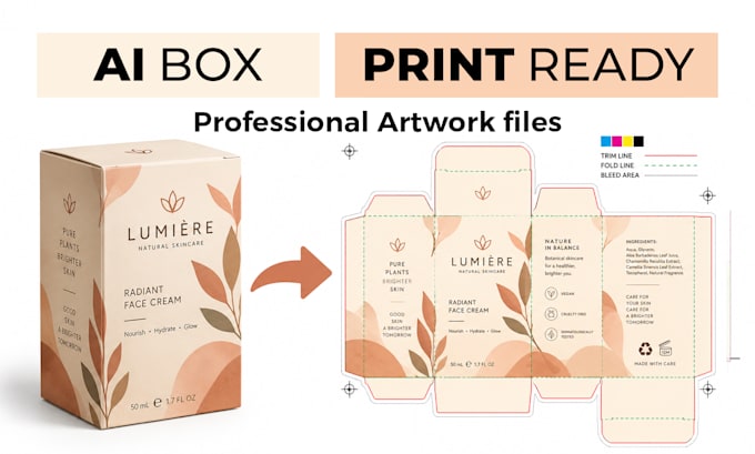 convert your ai box into professional print ready artwork