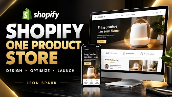 design a shopify one product store with winning product for dropshipping