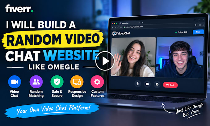 l build a random editing video chat website like omegle
