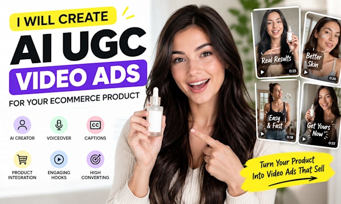 create ai ugc, ugc video, video ads, ecommerce and product ads