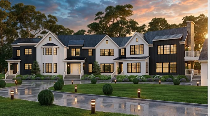 do photorealistic interior design, exterior design rendering