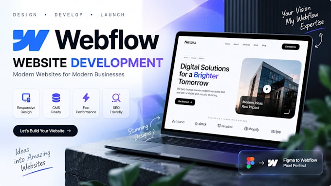 design and develop a professional webflow website