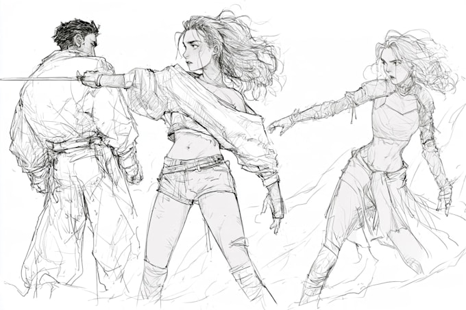 sketch a character or a creature