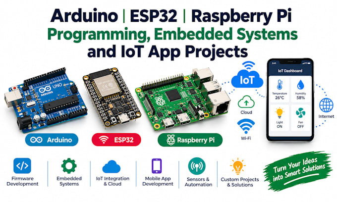 do arduino esp32 raspberry pi programming embedded systems and iot app projects
