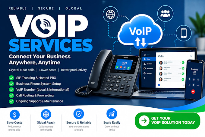 set up voip, sip trunk and business phone systems