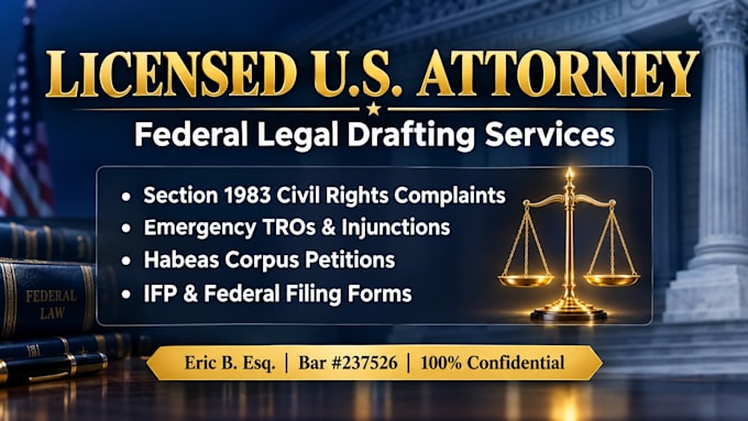 draft emergency motion for temporary restraining order injunction tro drafting