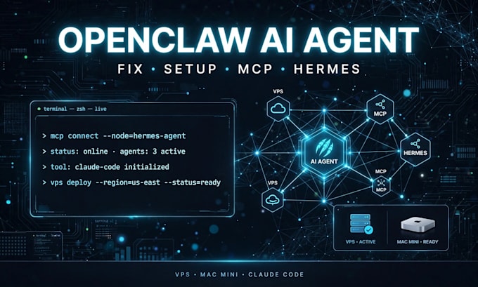 fix openclaw setup open claw expert hermes agent mcp vps mac mini ai automation