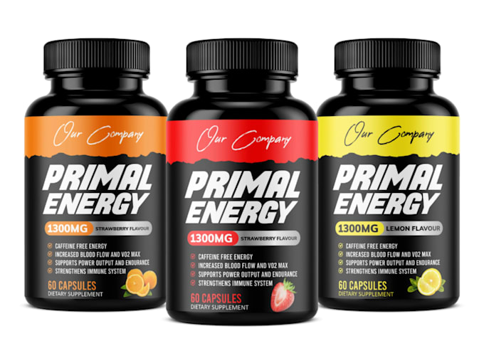 design supplement pouch packaging, wellness labels and product packaging