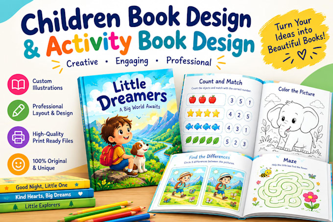 do activity book coloring book design and book design