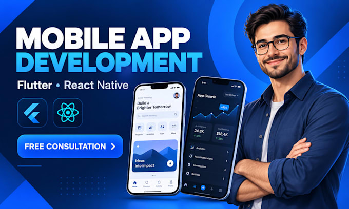 do mobile app development flutter react native android ios firebase supabase