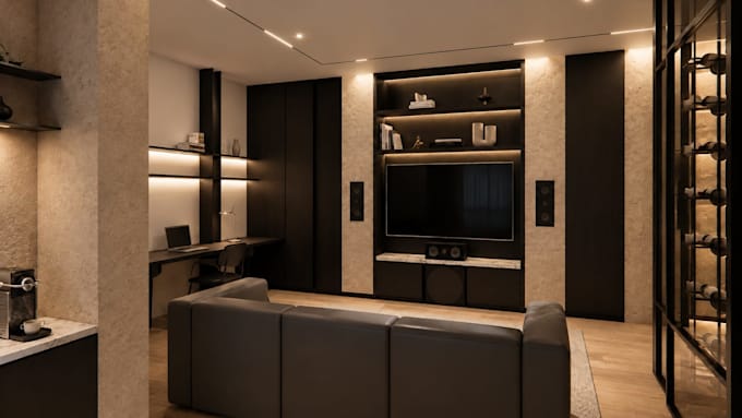 design realistic 3d interior modeling and walkthrough videos
