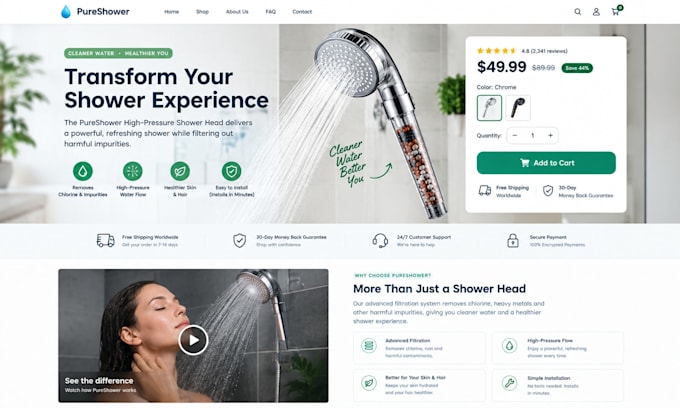 build pagepilot dropshipping product page and complete shopify store setup