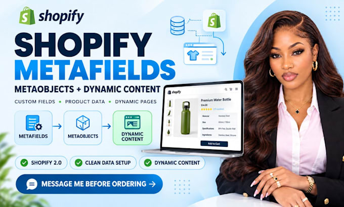 set up shopify metafields metaobjects and dynamic product content