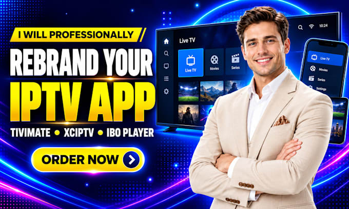 professionally do custom iptv rebrand with admin panel and logo