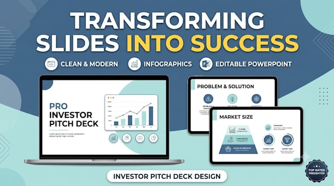 re design your powerpoint presentation into an investor pitch deck