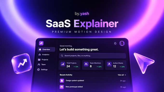 create premium saas UI animations and motion graphics
