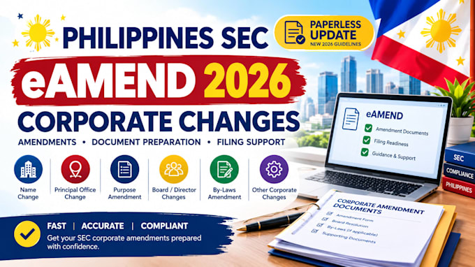 prepare philippines sec eamend corporate amendments and paperless filing