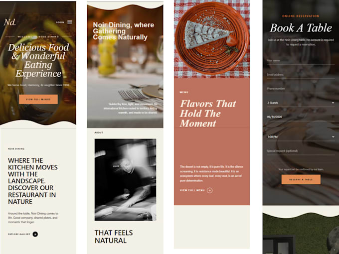develop a complete restaurant website and management system