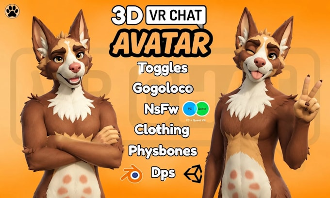 create a custom vrchat avatar 3d vrchat avatar for pc and quest
