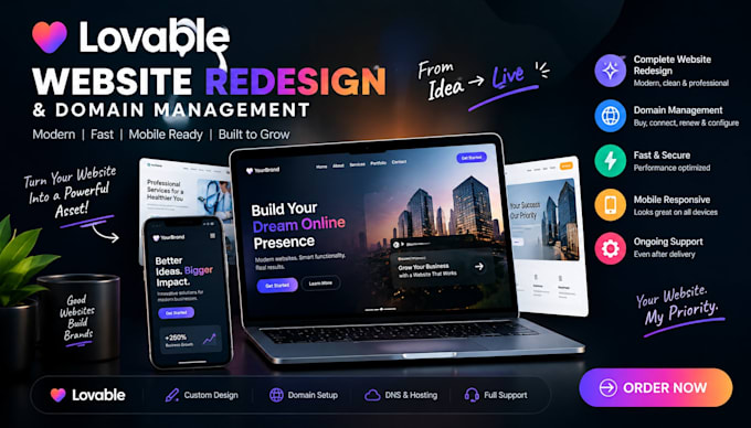 redesign your website with lovable ai and connect your custom domain