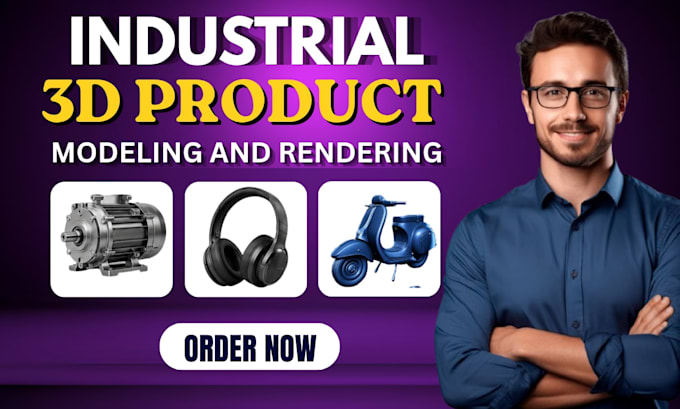 do 3d product modeling, 3d cad design, rendering and industrial product design