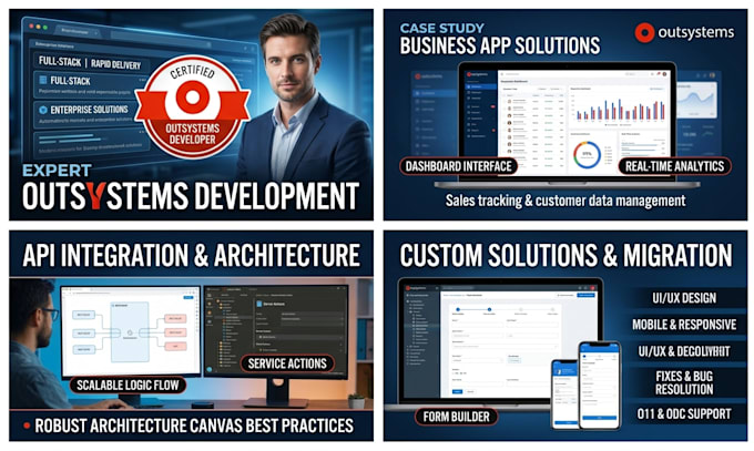 develop a custom web app using outsystems low code