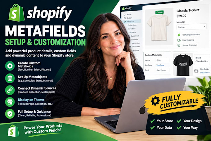 setup or customize shopify metafields and metaobjects