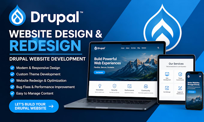 do drupal website design and redesign drupal website development