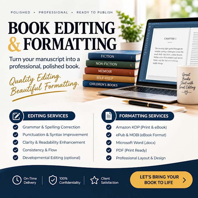 do book editing and developmental editing
