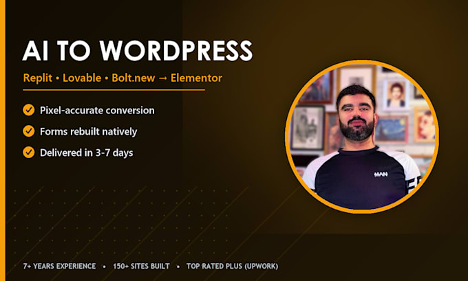 convert your replit lovable or bolt app to a wordpress website