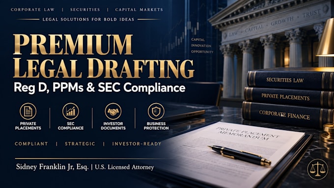 draft an sec compliant reg d 506b ppm for your capital raise