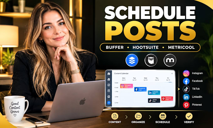 manage social media post schedule buffer hootsuite metricool posting