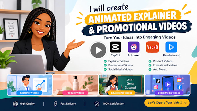 create capcut animaker canva vyond renderforest animated explainer videos