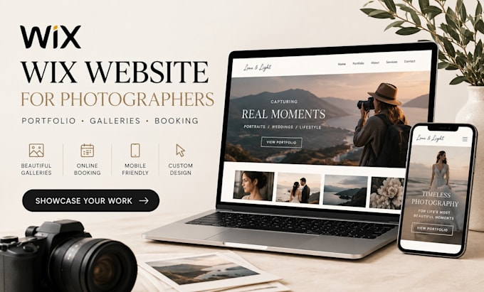 design wix website for photographers