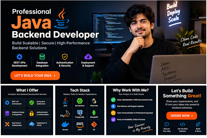 develop your backend API with java and spring boot